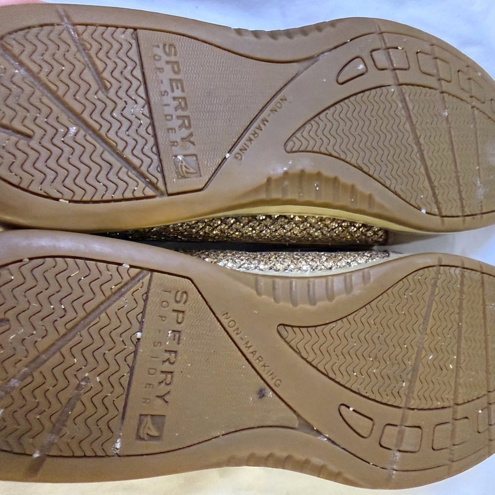 Sperry Women's Tan Leather Moccasin Loafers with Gold Accents NWOT sz8.5 - Picture 4 of 7